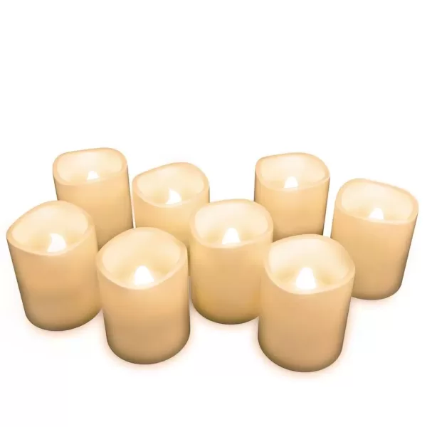 Lavish Home 8-Piece LED Flameless Votive Wax Style Candle Set