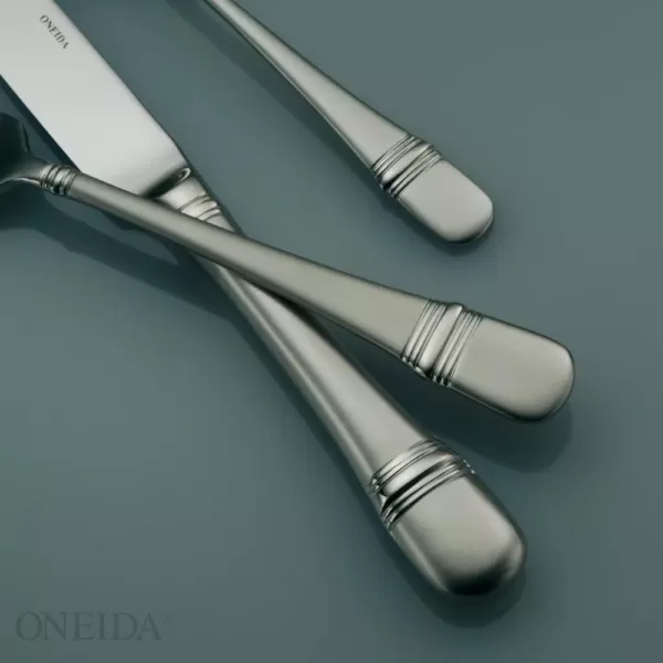 Oneida Satin Astragal Oval Bowl Soup/Dessert Spoons 18/10 Stainless Steel (Set of 12)