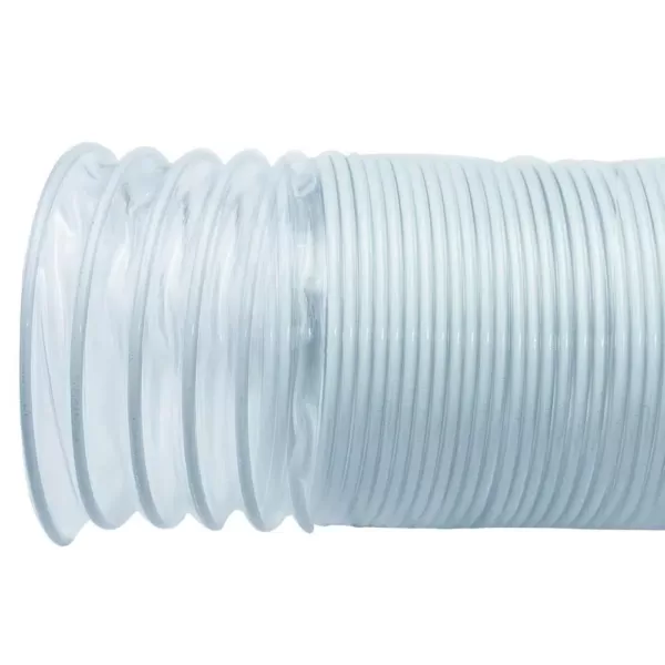 POWERTEC 6 in. x 5 ft. Clear PVC Flexible Dust Collection Hose
