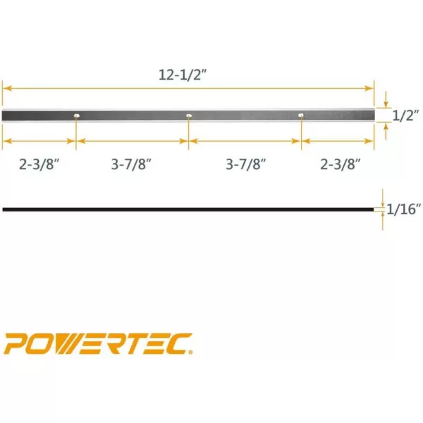 POWERTEC 12-1/2 in. High-Speed Steel Planer Knives for Porter Cable PC305TP (Set of 2)