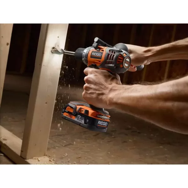 RIDGID 18-Volt Cordless Drill/Driver and Impact Driver Combo Kit with Bonus 18-Volt 1.5 Ah Lithium-Ion Battery (2-Pack)