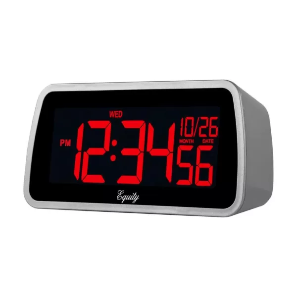 Equity by La Crosse Digital 6 x 4 in. LCD Interchangeable Color Display Alarm Clock