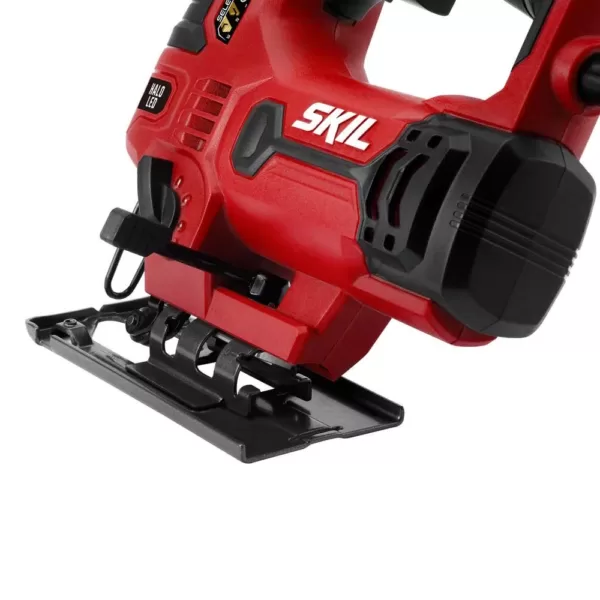 Skil 6 Amp Corded Electric Orbital Jigsaw with Built-In Halo Light and 2 Blades