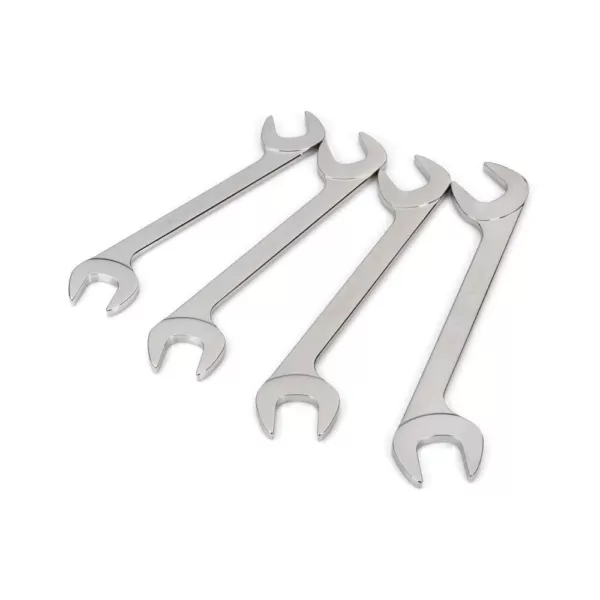 TEKTON 1-1/16 in. to 1-1/4 in. Angle Head Open End Wrench Set (4-Piece)