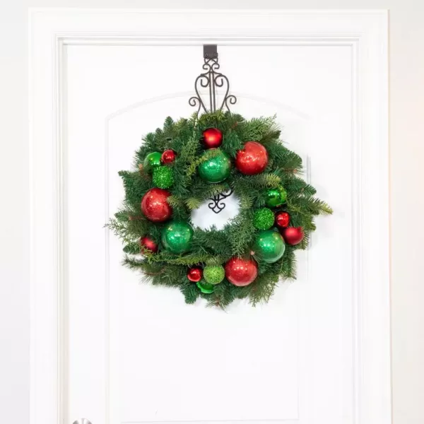 Village Lighting Company 24 in. Red and Green Christmas Cheer Wreath