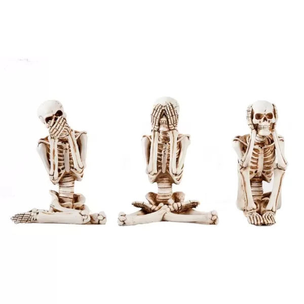 Worth Imports See No, Hear No, Speak No Evil Skeleton Figurine (Set of 3)
