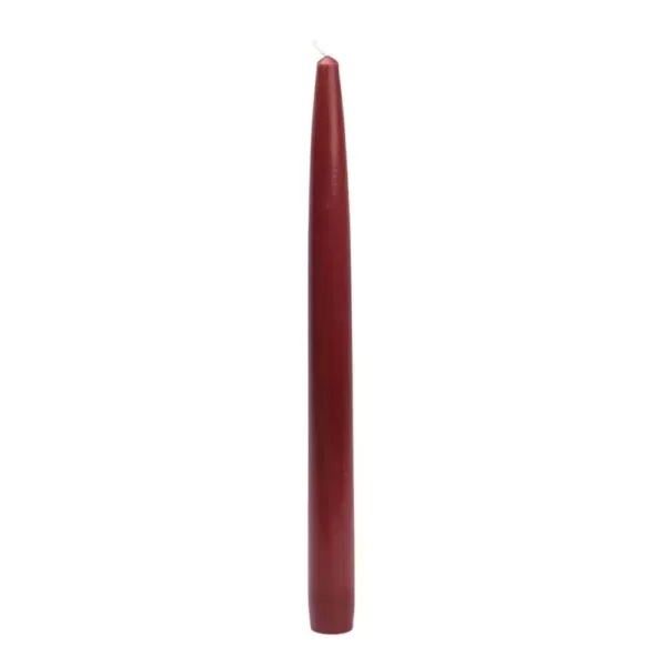 Zest Candle 10 in. Burgundy Taper Candles (12-Set)